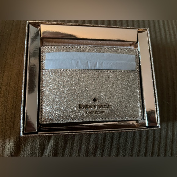 COPY - Kate Spade GLIMMER SMALL SLIM CARD HOLDER new in box gold - Picture 3 of 4